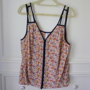 Sine floral silk top